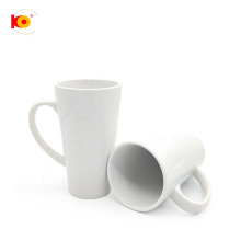 16oz V-Shape Sublimation Mug Full White Ceramic milk Cup